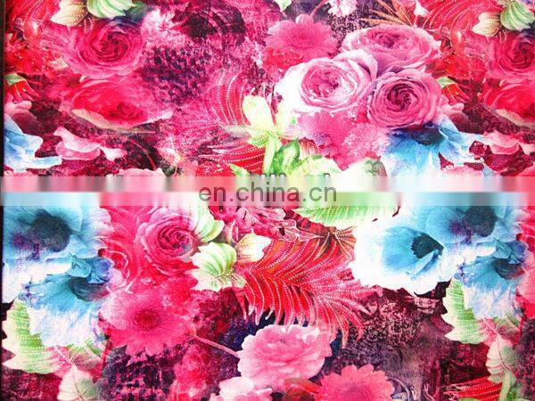 digital printed silk satin georgette fabric