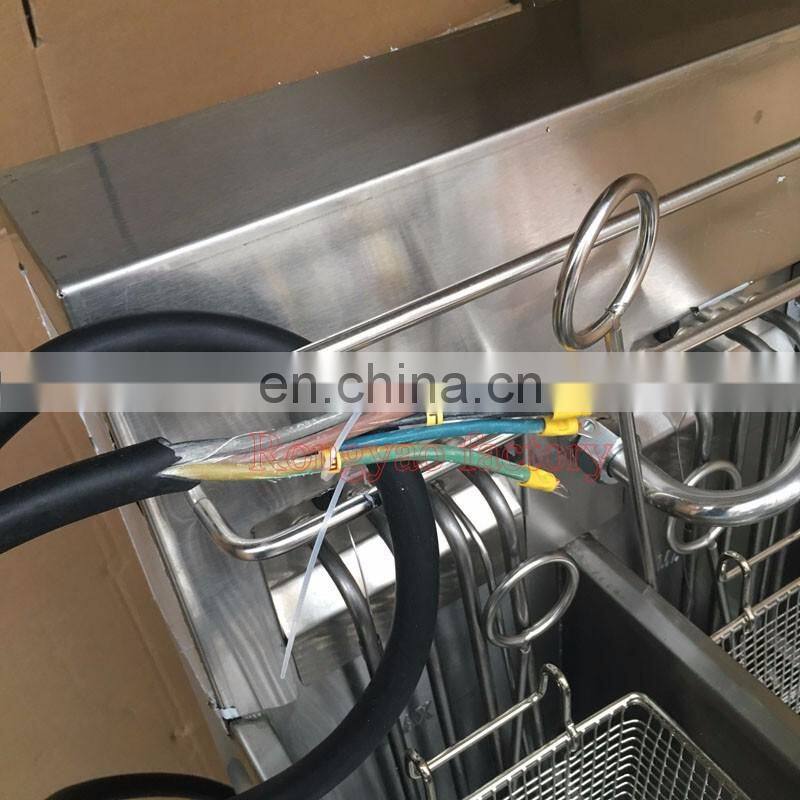 IS-DF-32A Safety And Energy Saving Electric Fryer Computer-Board Fryer Double Sieves Double Oil Cylinders With Oil Filter