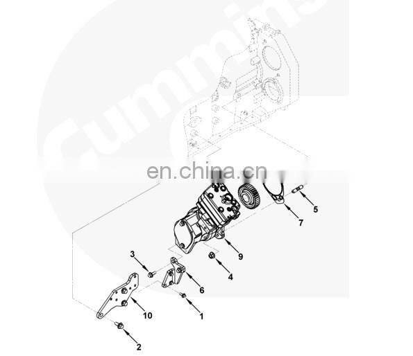 ISBE6.7 diesel engine air compressor 3976366