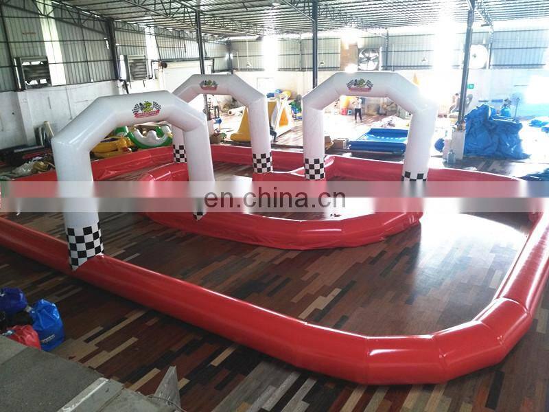 Portable Outdoor Inflatable Sport Game Zorb Ball Go Kart Inflatable Race Track