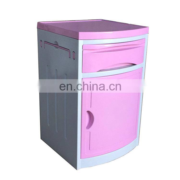 Abs Hospital Bedside Night Stand Bed Side Cabinet With Drawer Castors Wheels