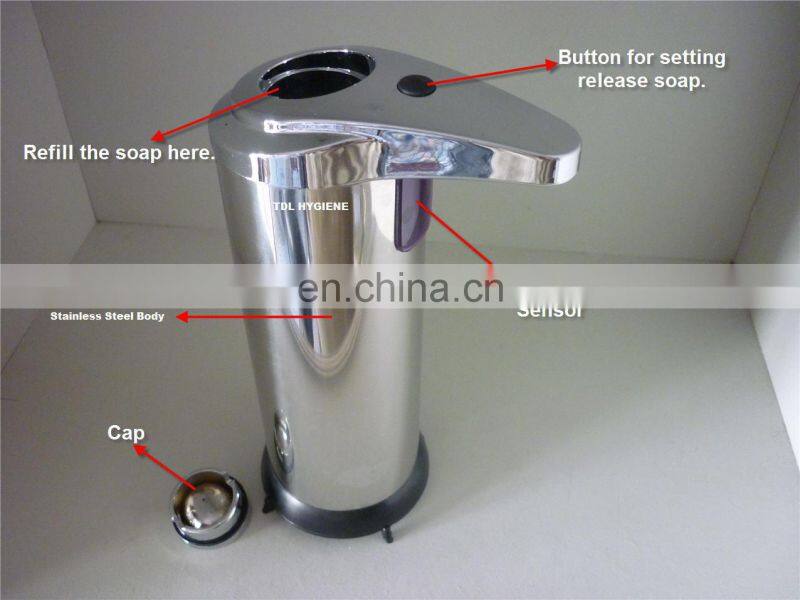 Table working automatic soap dispenser 250ml capacity sensor soap dispenser