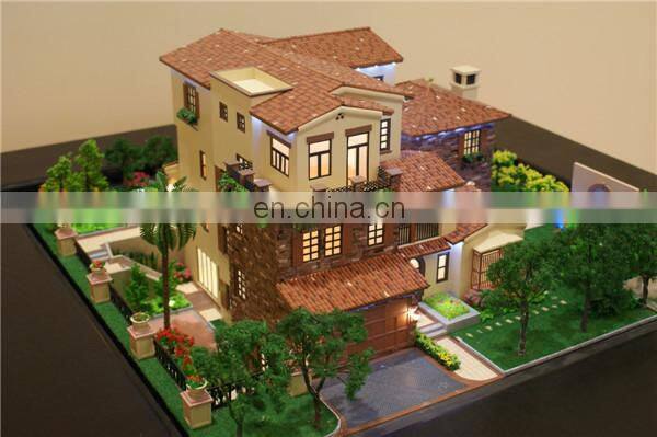 Landscape miniature model making , 3d villa house plans building model