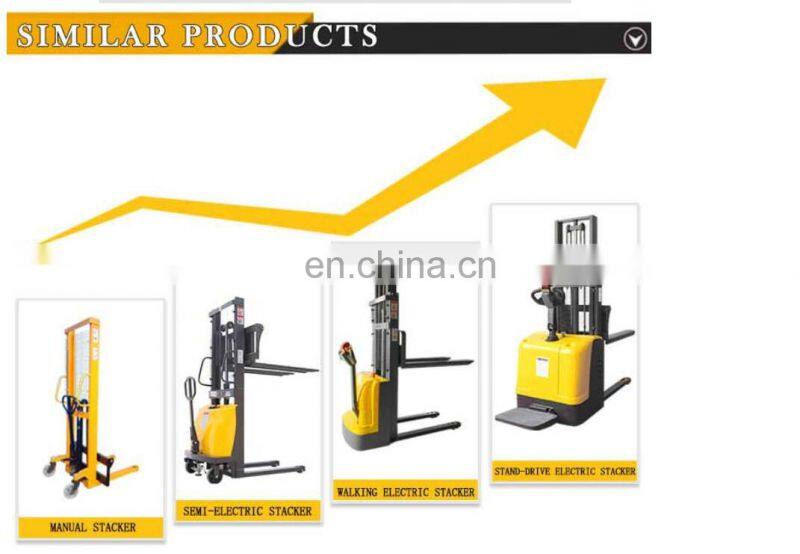 Automatic Electric Stacker Forklift with Straddle Forks with 3 meters Lifting Height Capacity Electric Walkie Straddle Stacker