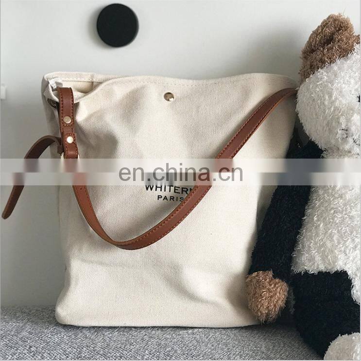 Extra Heavy Large Small Size Personalized Custom Logo Canvas Tote Cotton Canvas Blank Shopping Bag For Grocery