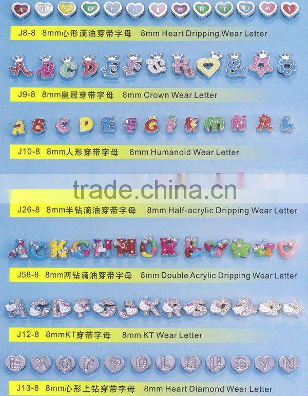DIY rhinestone letter slide charm ( product catalog1-5)
