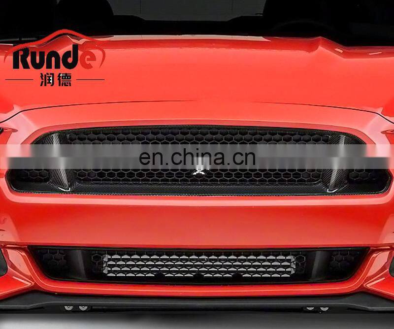 Runde Auto Accessories Body Parts Carbon Fiber GT Style Front Grille Suitable For 2015-2017 Ford Mustang front grille