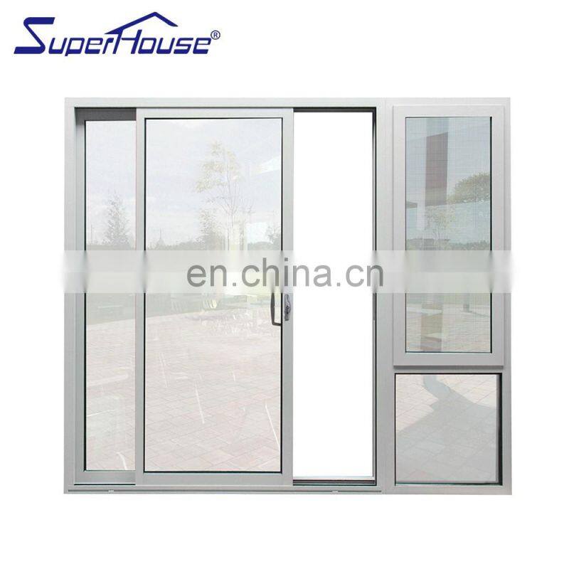 Superhouse Aluminium Black Threel Panels Vertical Bi-folding Windows For Kitchen