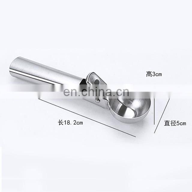 Amazon Top Seller 2021 Kitchen Accessories Icecream Ice Cream Tools Food Grade Stainless Steel Ice Cream Scoop