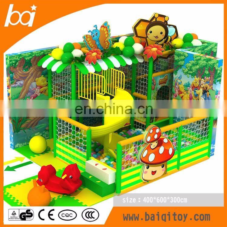 Amusement park custom theme plastic kids cheap playground indoor play equipment with slides