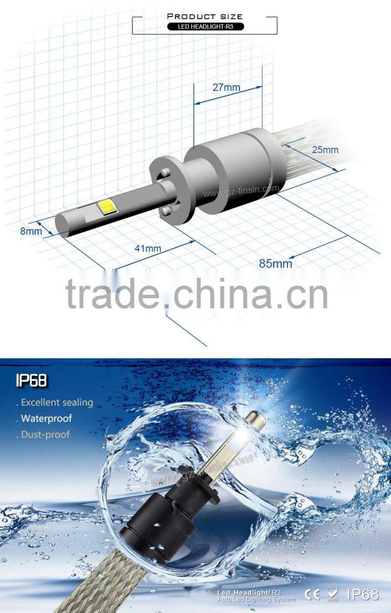 led auto accessories car headlight bulb 6000k 4800lm 40w a336 led headlight