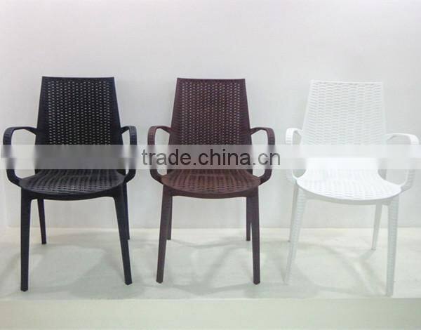 Plastic rattan chair for outdoor furniture