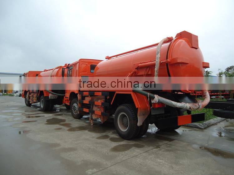 HOWO vacuum sewage tank truck ,4x2 sewage truck
