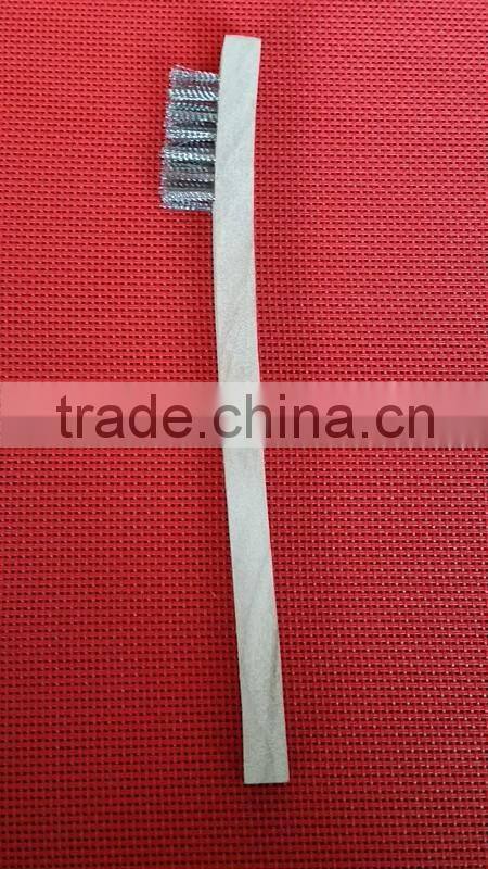 Lightweight Wooden Handle Stainless Steel Wire Brush for Gun Machine and Hardwares