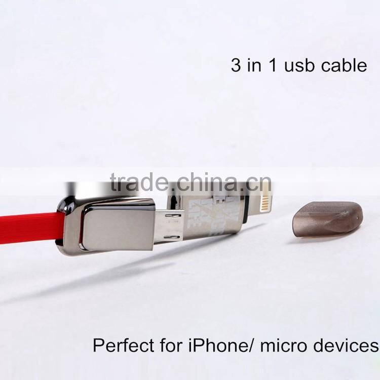 REMAX 2 in 1 8pin Micro USB Sync Data Cable Charger High Speed Micro for Samsung