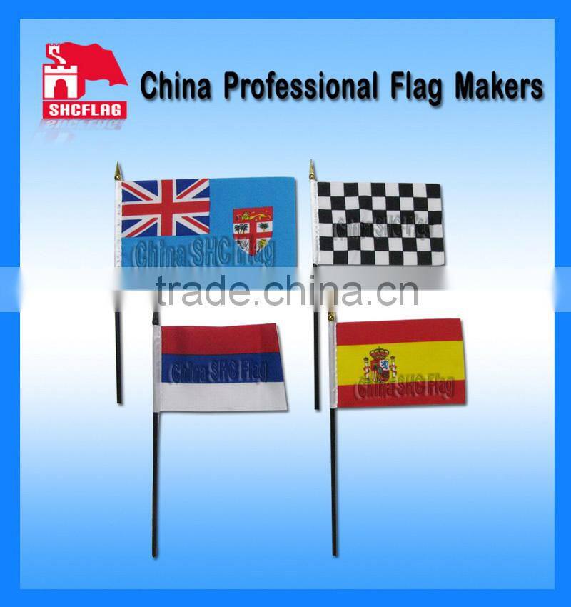 Custom promotional hand held stick flag for sale