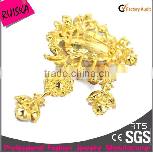 Hot Sellings High Quality Luxury Jewelry Latest Brooch Design With Opal Crystal