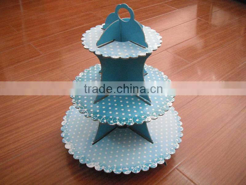 One Tier Lovely Pink Flower Cake Holder Cake Stand For Birthday Party