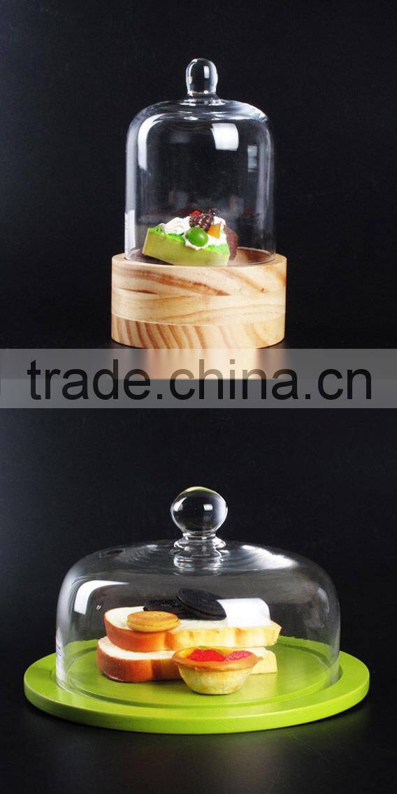 2015 new style cake stand with dome wholesale