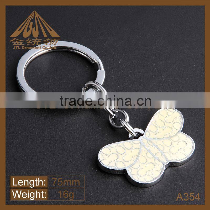 Fashion cheap metal butterfly keychain