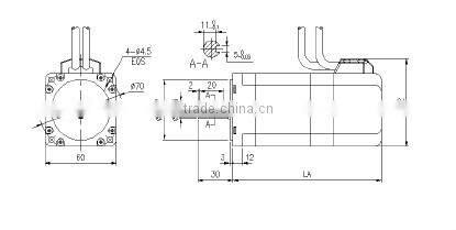 400W 60mm 220vac servo motor with driver