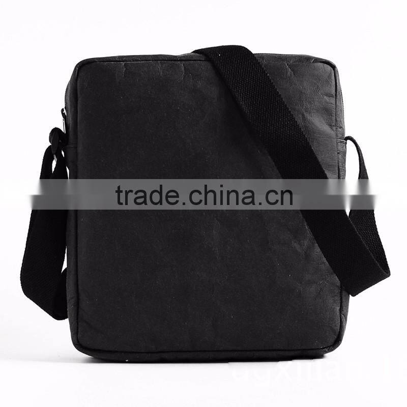 2016 New product specialty paper messenger bag,light weight paper shoulder bag with tablet pocket,minimalist messenger bag