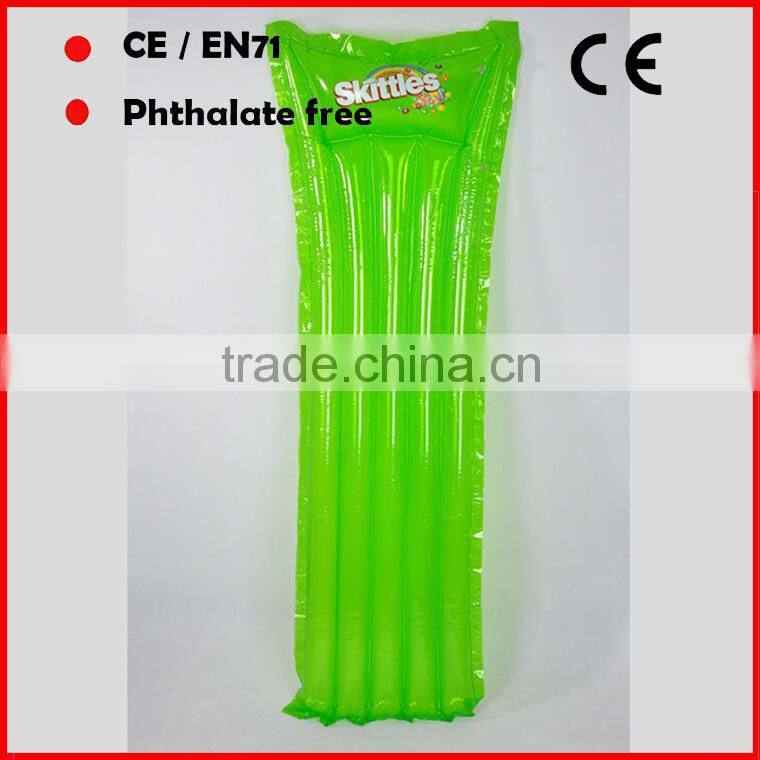 Hot sale yellow pvc air mattress with pump/square air mattress/air filled mattress for promotional