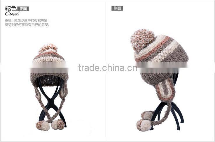 Korean Ladies fashion hat Dan Caesar turtleneck knitted hat Baotou warm winter hat