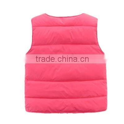 kids red winter padded gilet