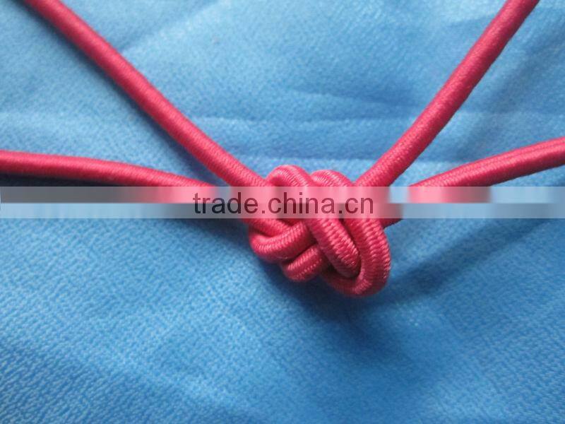 Polyester with rubber round cord for packs various colors are available