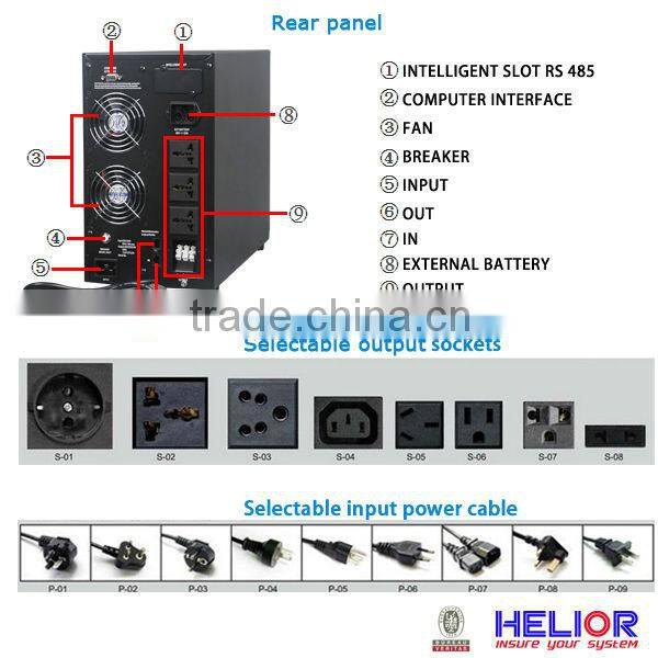 3kva single output AC DC uninterruptible power supply(Centrio-LCD)