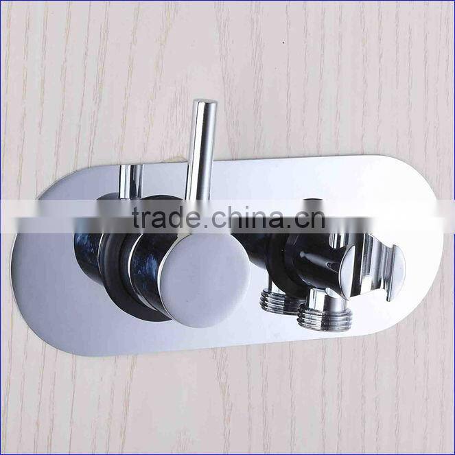 Brass Shower Faucet with Holder, Chrome Finsih and Wall Mounted