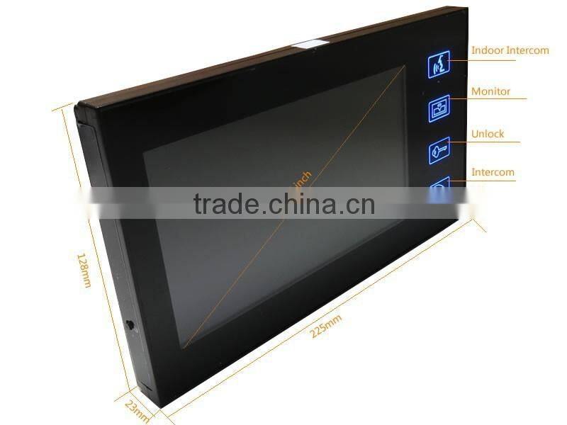 Wholesale Wired Touch Key 7" Video Door Phone Intercom System 1 RFID Keypad Code Number Doorbell Camera 1 Monitor