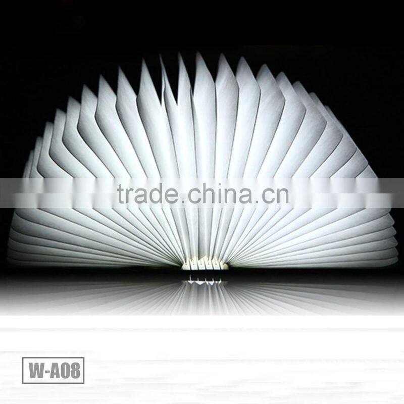 American Cherry Wood 4.5W 500LM LED Rechargeable Folding Book Shape Lamp, W-A08