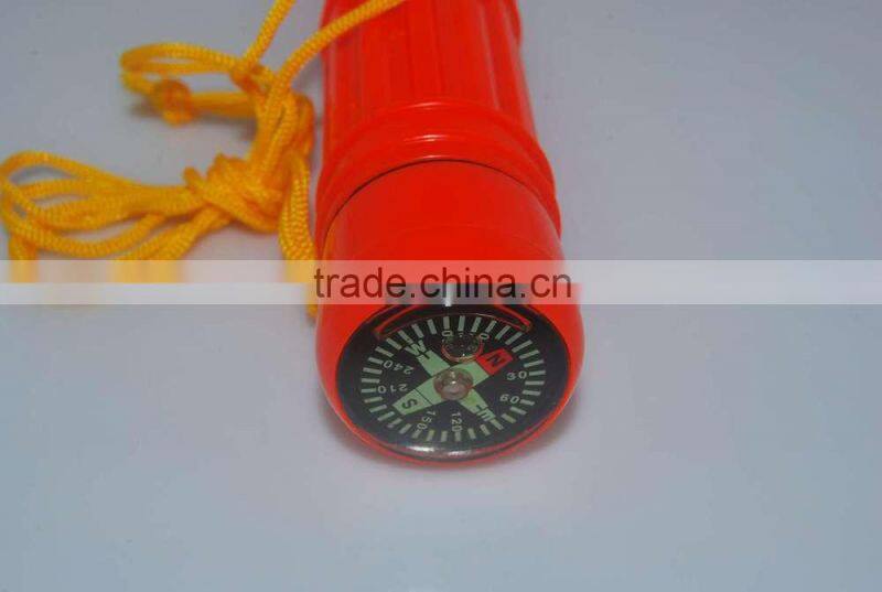 Flint Rock Fire Starter Compass Scraper Bottle Opener Dividing Ruler Map Rangefinder