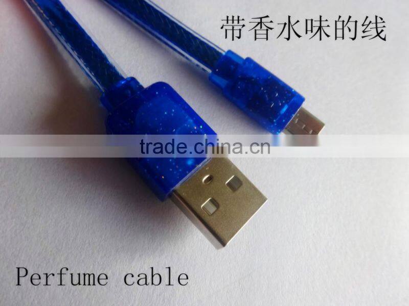 Crystal perfume micro cable for smartphone