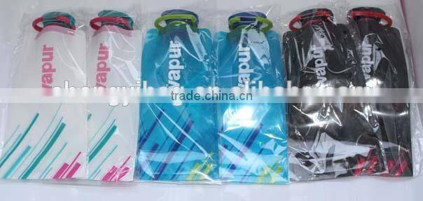 OEM easy carrying non toxic pvc water bottle for outdoor sport