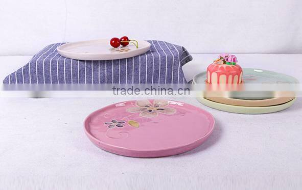 Creative Japanese Korean Flat Ceramic Dinner Plate HY1671902