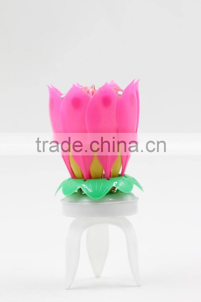 the most popular MUSIC birthday Lotus flower candle export in 2015