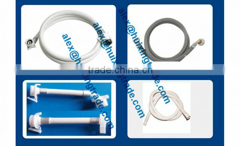 Washing machine anti-explosion inlet flexible pipe plastic hose water inlet extension pipe with white connector