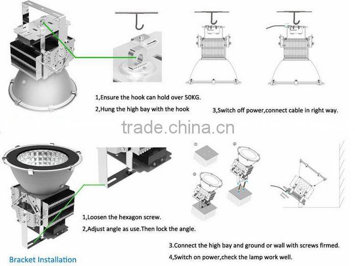 Super Bright lustres de cristal 300W LED High Bay light