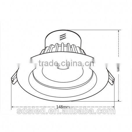 LED downlight Down Light 12W Warm White 1000lm COB downlight