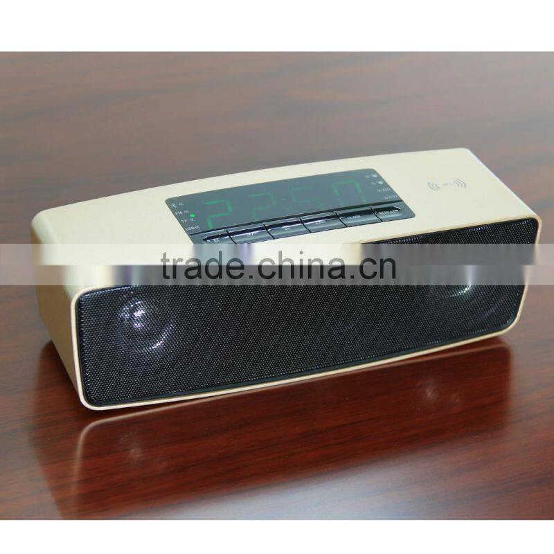 7 in 1 portable mini bluetooth speaker with USB TF AUX Alarm clock radio function