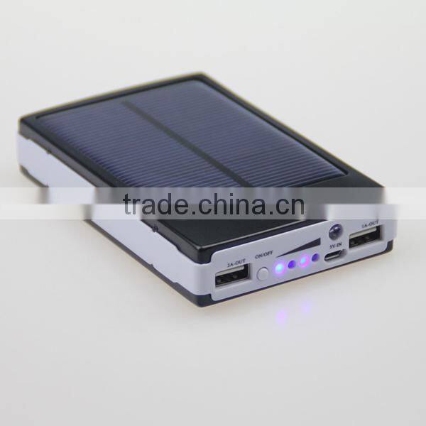 2015 Factory Price High Quality New Solar Power Bank Charger Products Distributor Slim Solar Power Bank 10000mah