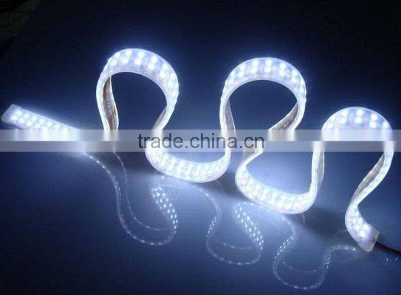 IP67/IP68 12v 5mSMD3528 Double line 24v underwater led strip 1200leds with silicone tube