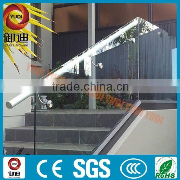 tempered glass railing stand for home stair project