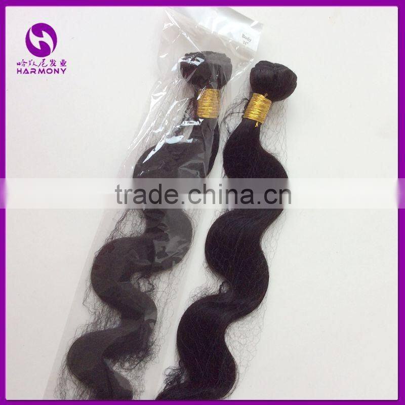 24inch Length Cheap NO-REMY HAIRS WEFT Natual Color Body Wave Texture for Brazil Market