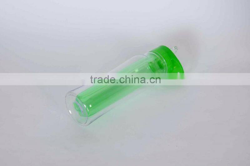 Eco-Friendly Feature plastic Material water bottle, sport water bottle with ice infuser, child water bottle with straw