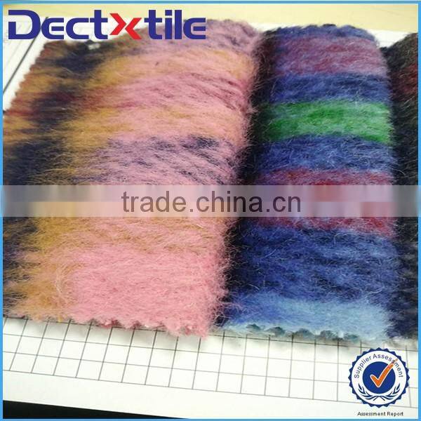 90%polyester 10%wool terry wool fabric winter coat