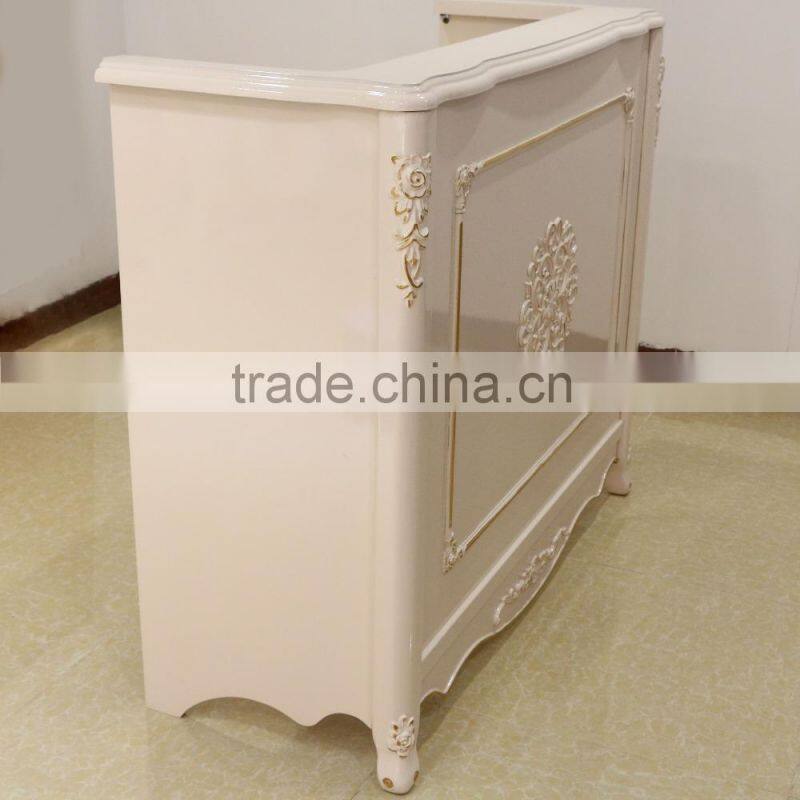 Customized wooden cashier desk store checkout counter